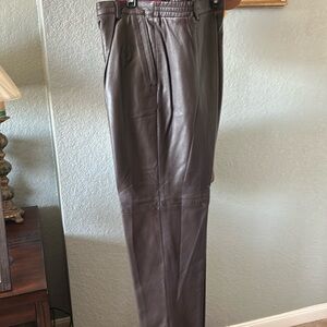 Brown beautiful leather pants by Margaret Godfrey